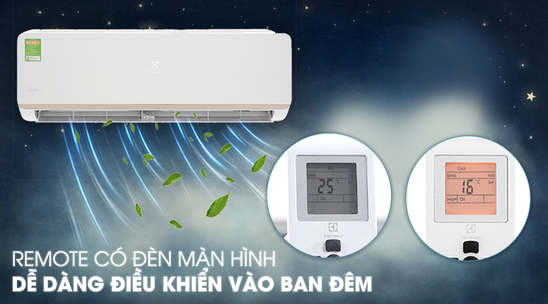 Máy lạnh Electrolux Inverter 1.5 HP ESV12CRR-C2 - Remote có đèn màn hình