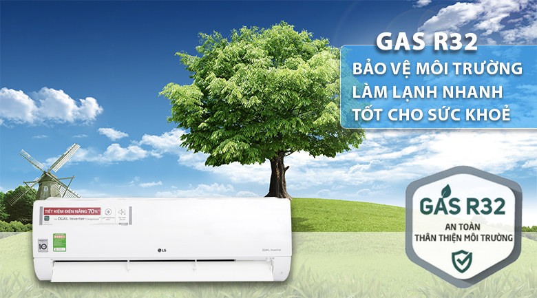 Gas R32 - Máy lạnh LG Inverter 1 HP V10APH