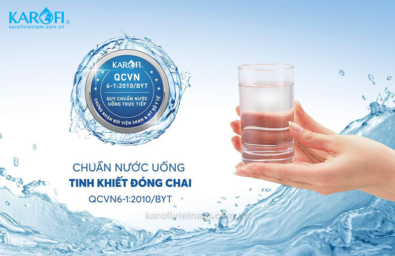 Máy lọc nước nóng lạnh Karofi KAD-D50 cho nước đạt chuẩn Quốc gia
