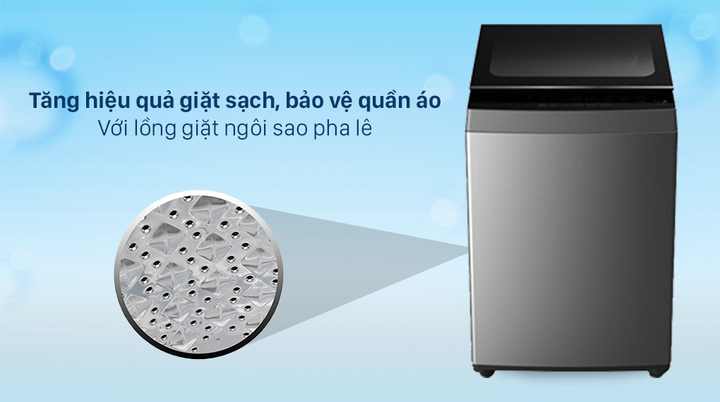 Máy giặt Toshiba 7 Kg AW-L805AV (SG) - Lồng giặt ngôi sao pha lê