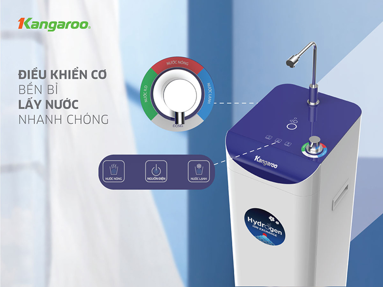 Máy lọc nước Kangaroo Slim Hydrogen tích hợp nóng lạnh KG10A7S 1 vòi