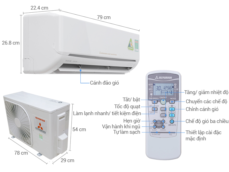 Máy lạnh Mitsubishi Heavy Inverter 2 HP SRK18YL-S5