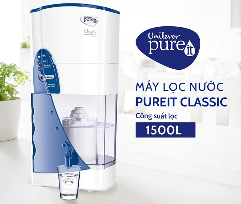 MÁY LỌC NƯỚC UNILEVER PUREIT CLASSIC | Công suất lọc 1500L