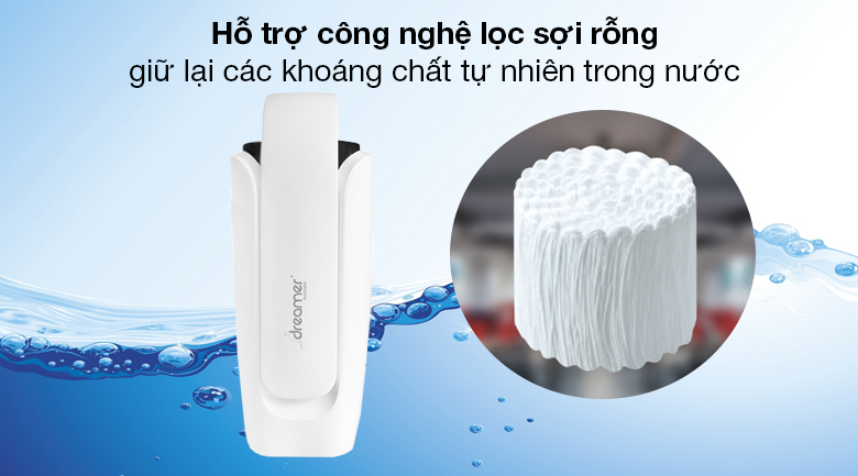 Máy lọc nước ion kiềm Dreamer WPA160W - Hỗ trợ công nghệ lọc sợi rỗng giữ lại các khoáng chất tự nhiên trong nước