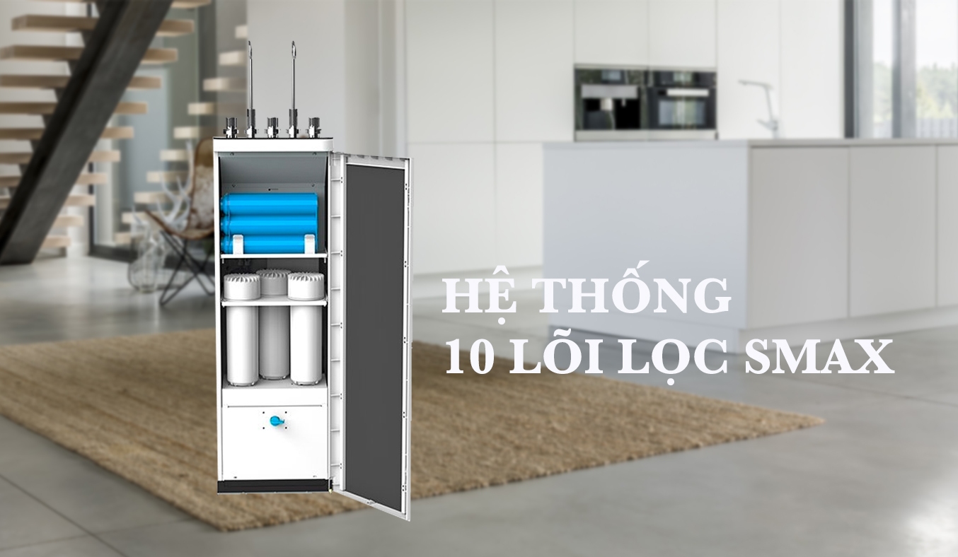 Máy lọc nước nóng lạnh Karofi KAD-D52 - 10 lõi lọc