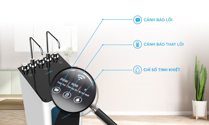 Máy lọc nước nóng lạnh Karofi KAD-D52 - Bảng điều khiển
