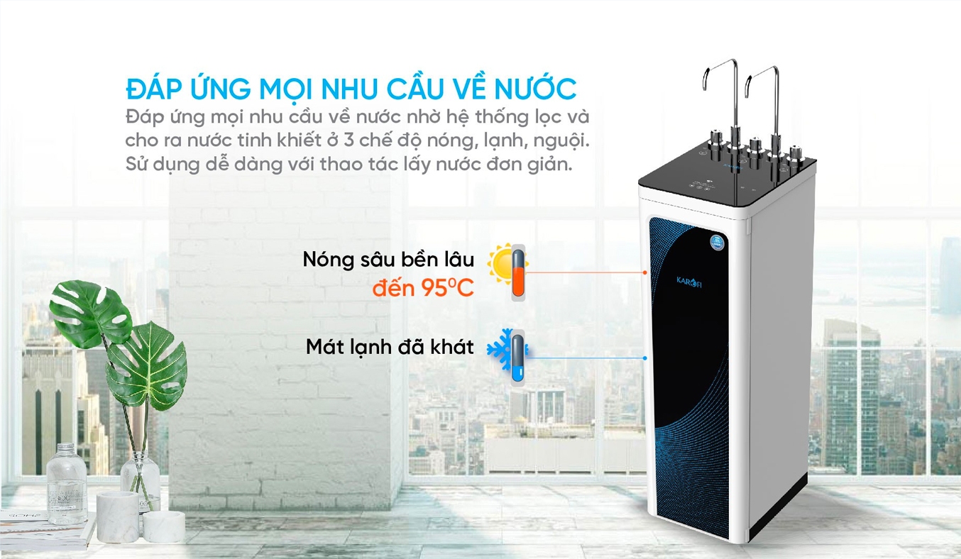 Máy lọc nước nóng lạnh Karofi KAD-D52 - Đáp ứng mọi mọi cầu