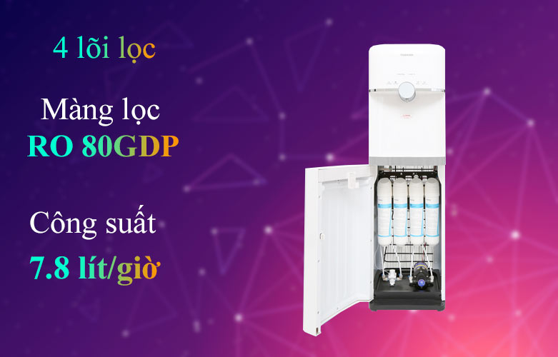 Máy lọc nước nóng lạnh Toshiba TWP-W1643SV(W) | Trang bị 4 lõi lọc