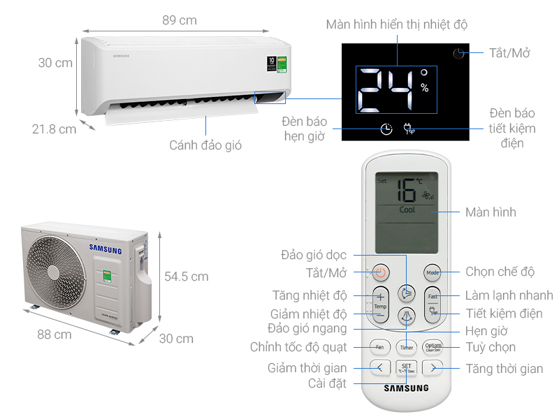 Máy lạnh Samsung Inverter 2 HP AR18TYHYCWKNSV