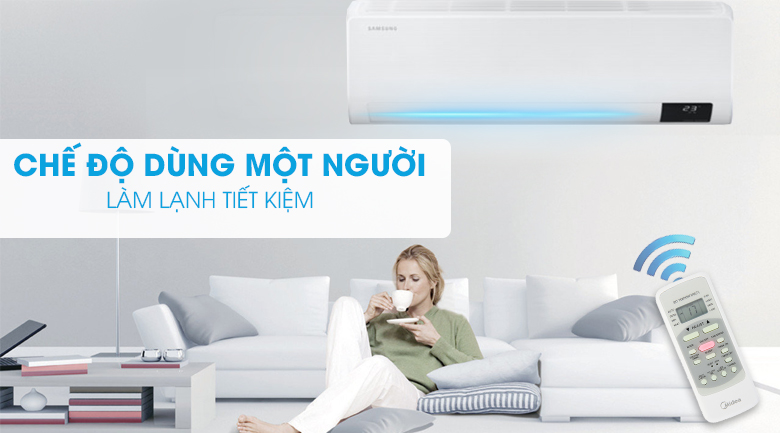 Máy lạnh Samsung Wind-Free Inverter 2.5 HP AR24TYGCDWKNSV-Làm lạnh tiết kiệm với chế độ dùng một người
