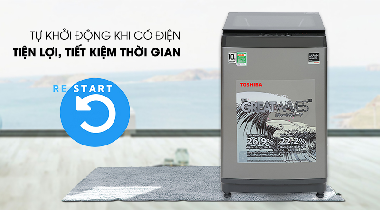 Máy giặt Toshiba AW-UK1150HV(SG) - tự khởi động lại