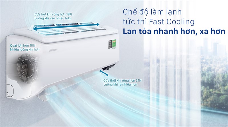 Máy lạnh Samsung Inverter 2 HP AR18TYHYCWKNSV - Fast Cooling