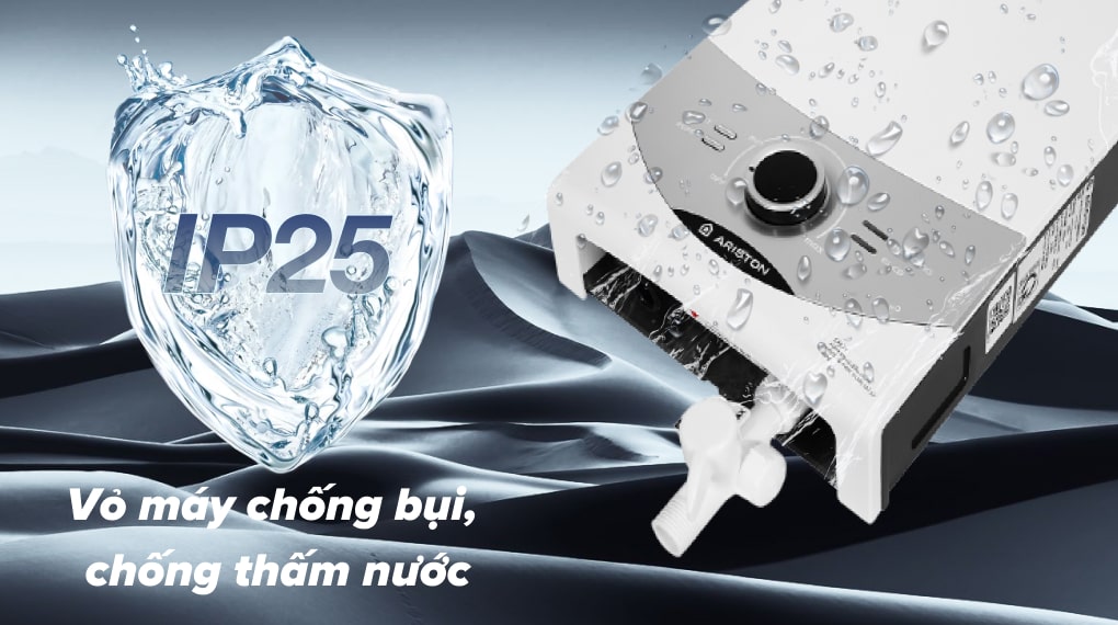 Máy nước nóng trực tiếp Ariston 4500W Aures SM45E SBS VN - bảo vệ tối ưu các linh kiện điện tử