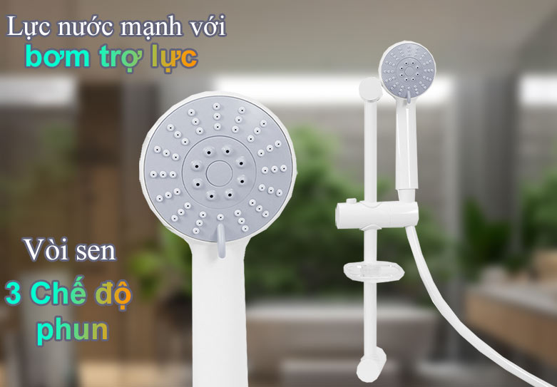 Máy nước nóng Ariston SM45PE-VN | Bơm trợ lực | Vòi sen 3 chế độ phun