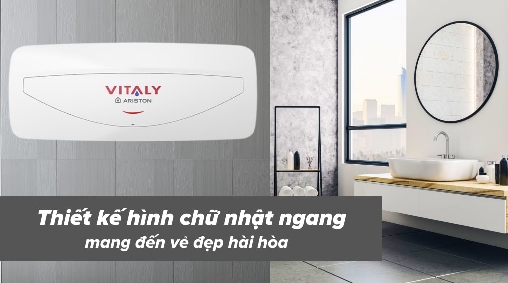 Máy nước nóng gián tiếp Ariston 20 lít 2500W VITALY 20 SLIM 2.5 FE - Thiết kế sang trọng