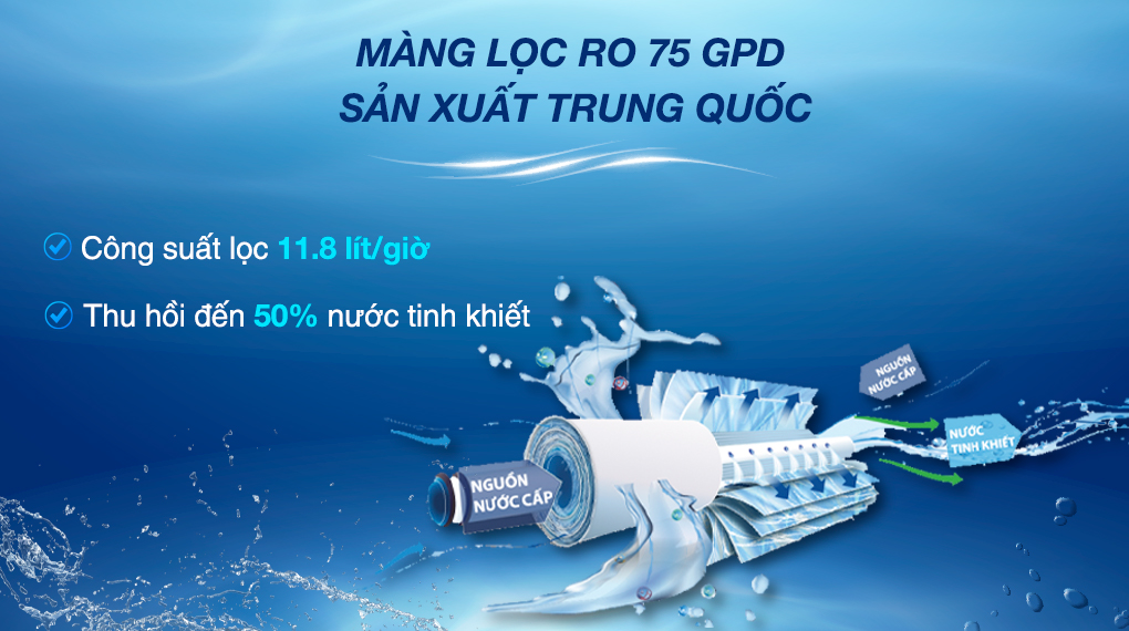 Công suất, dung tích bình chứa - Máy lọc nước RO nóng lạnh Toshiba TWP-W1905SV(MB) 3 lõi
