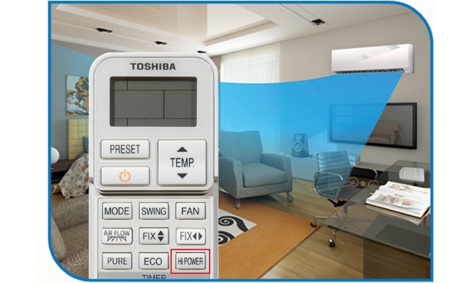 Máy lạnh Toshiba Inverter 2.5 HP RAS-H24E2KCVG-V - Công nghệ Hi Power làm lạnh nhanh