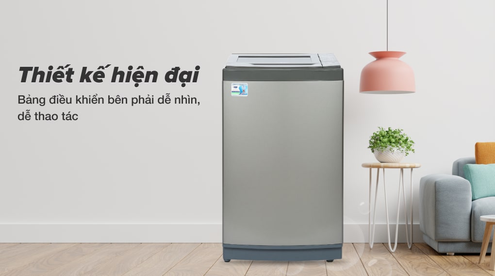 Máy giặt Aqua 8 KG AQW-KS80GT S - Thiết kế sang trọng, hiện đại