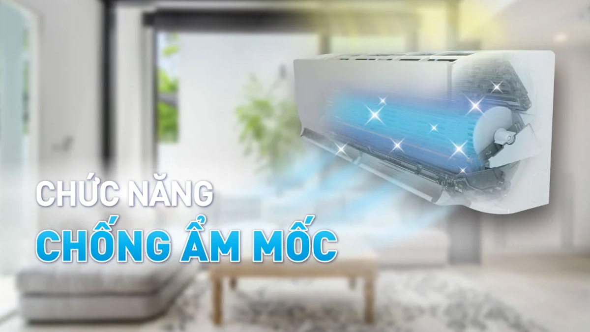 Chức năng chống ẩm mốc của máy lạnh Daikin Inverter 1.5 Hp