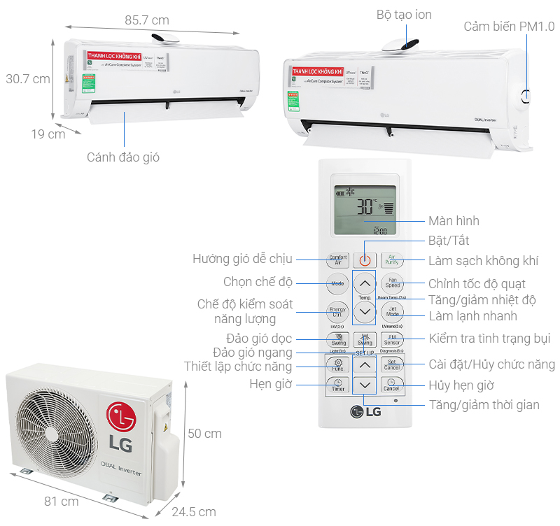 Máy lạnh LG Inverter 1 HP V10APFUV