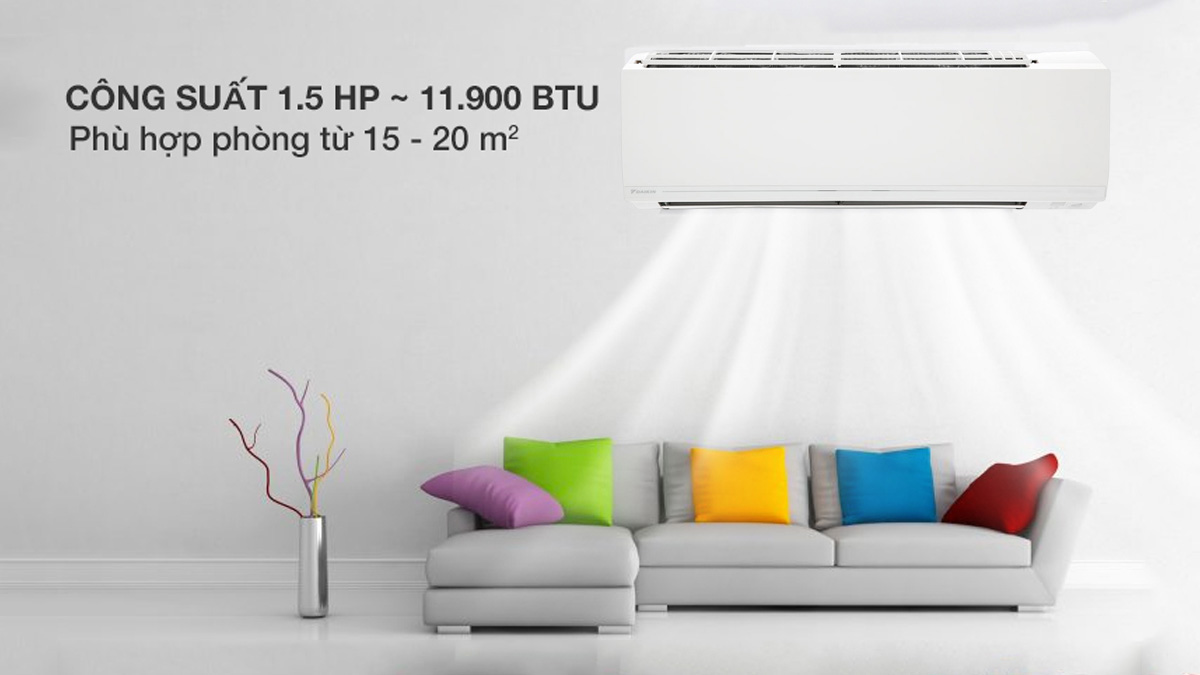 Thiết kế đơn giản của máy lạnh Daikin Inverter 1.5 Hp ATKC35UAVMV