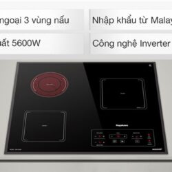 Bếp từ hồng ngoại ba vùng nấu Nagakawa NAG1253M