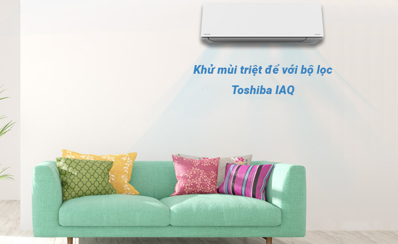 Máy lạnh TOSHIBA RAS-H13E2KCVG-V Inverter 1.5 HP (12000 BTU) | Khử mùi triệt để bộ lọc