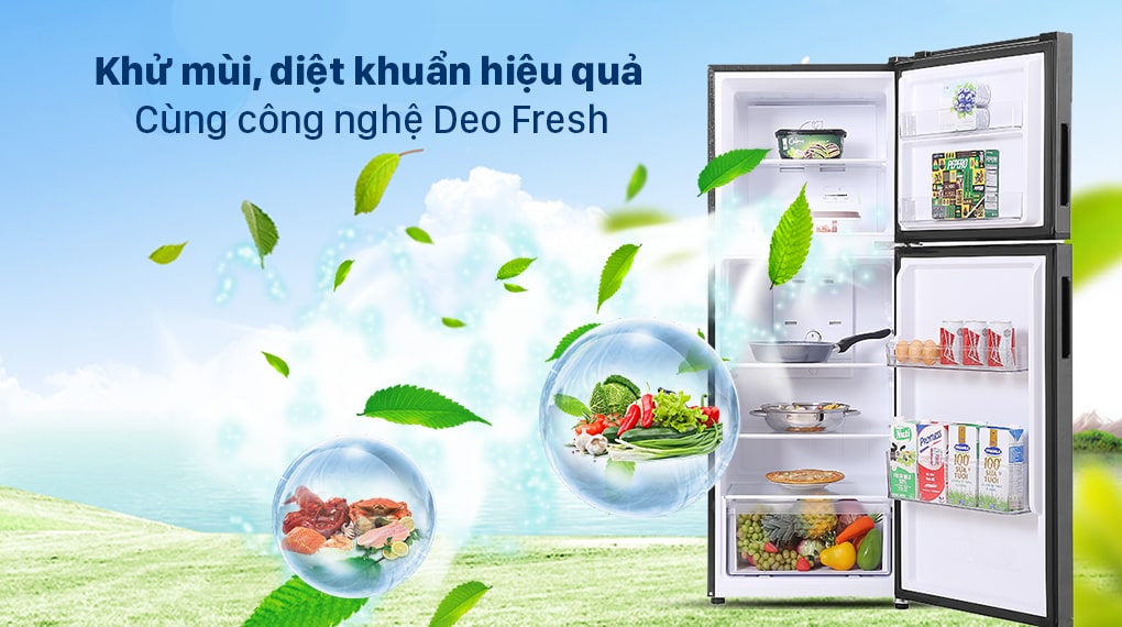 Tủ lạnh Aqua Inverter 212 lít AQR-T239FA(HB) - Công nghệ Deo Fresh diệt khuẩn nhanh tiện lợi