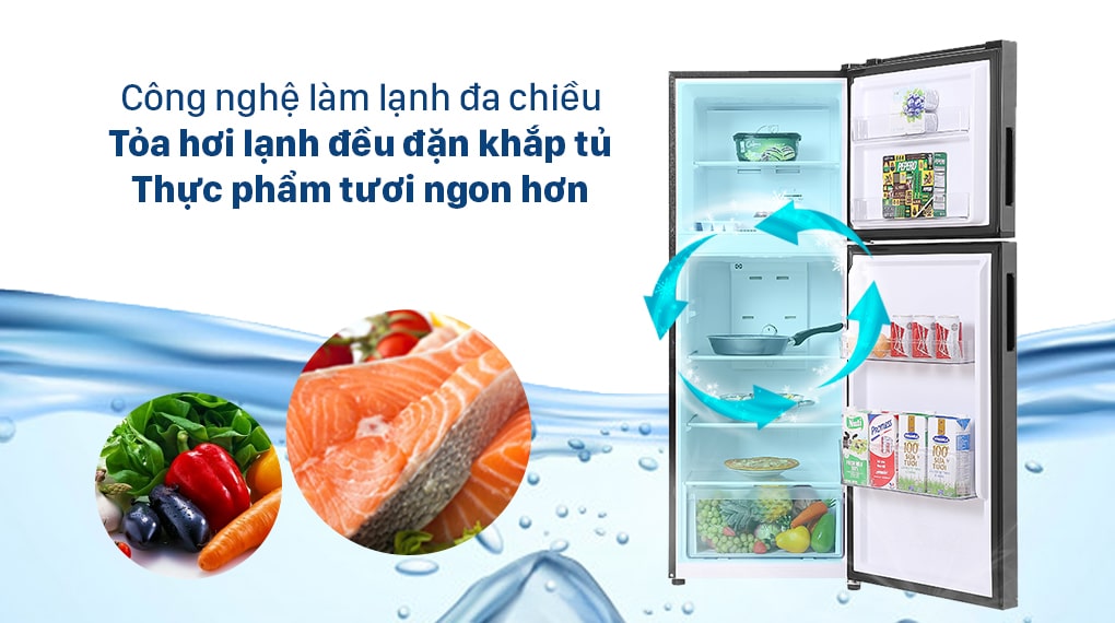Tủ lạnh Aqua Inverter 212 lít AQR-T239FA(HB) - Làm lạnh đa chiều bảo quản thực phẩm tối ưu