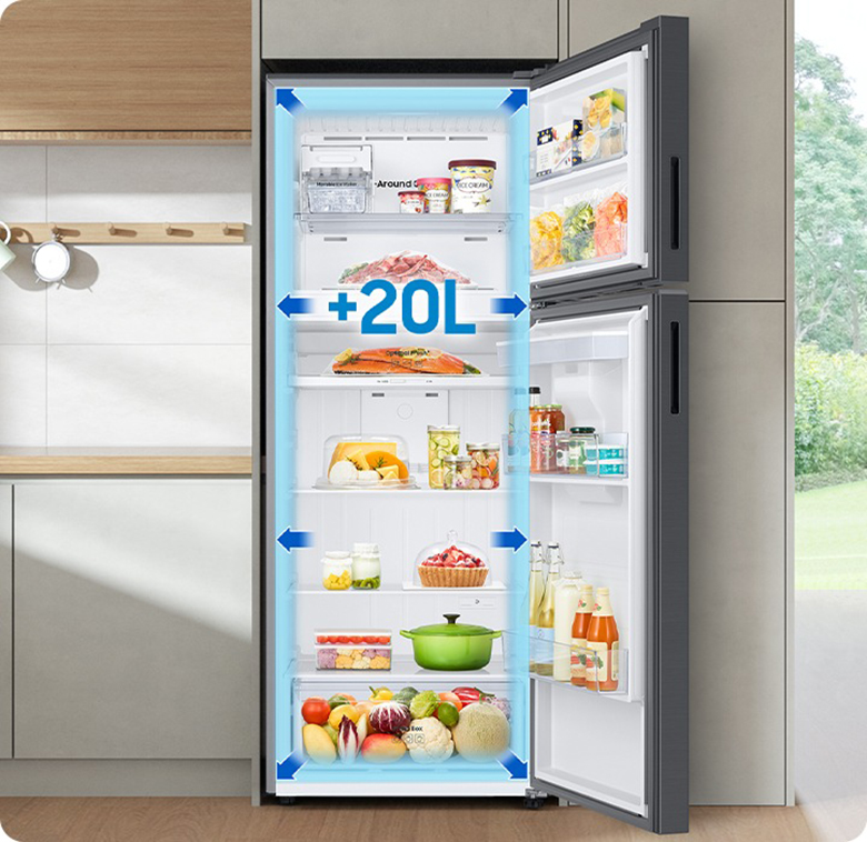 Tủ lạnh Samsung Bespoke Inverter 382 lít RT38CB6784C3SV dung tích lớn