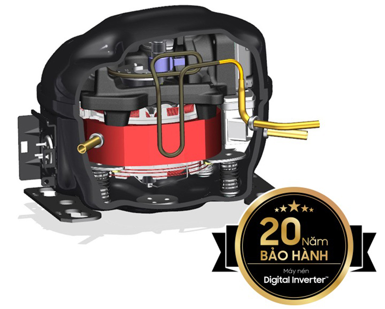 Tủ lạnh Samsung Bespoke Inverter 382 lít RT38CB6784C3SV máy nén bền bỉ