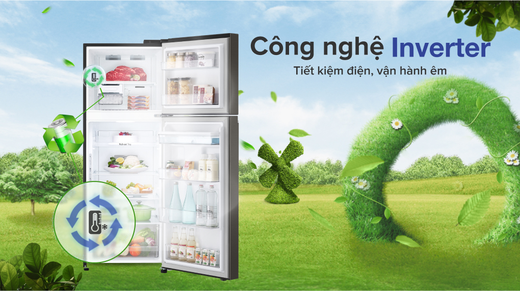 Tủ lạnh LG Inverter 314 Lít GN-D312BL - Công nghệ Inverter