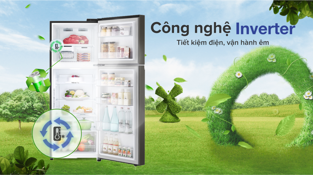 Tủ lạnh LG Inverter 315 Lít GN-M312BL - Inverter tiết kiệm điện