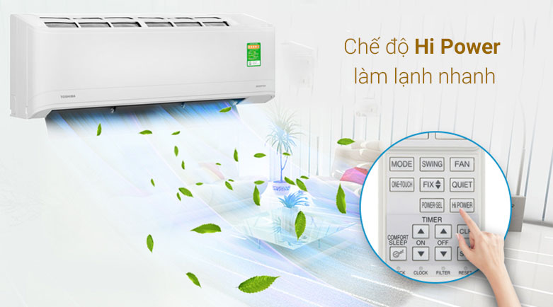 Máy lạnh Toshiba Inverter 1 HP RAS-H10E2KCVG-V | Chế độ làm lạnh nhanh