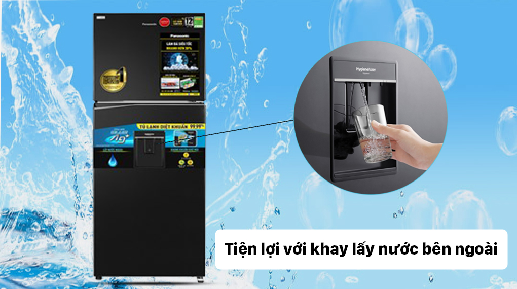 Tủ lạnh Panasonic Inverter 326 lít NR-TL351GPKV - Lấy nước ngoài