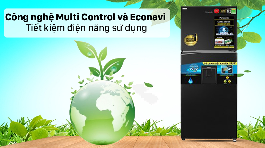 Tủ lạnh Panasonic Inverter 326 lít NR-TL351GPKV - Công nghệ Multi Control và Econavi