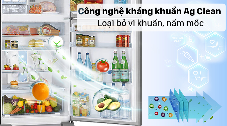 Tủ lạnh Panasonic Inverter 234 lít NR-TV261APSV - Loại bỏ vi khuẩn, nấm mốc