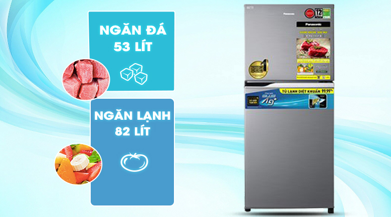 Tủ lạnh Panasonic Inverter 234 lít NR-TV261APSV - Phù hợp cho gia đình từ 2 -3 người