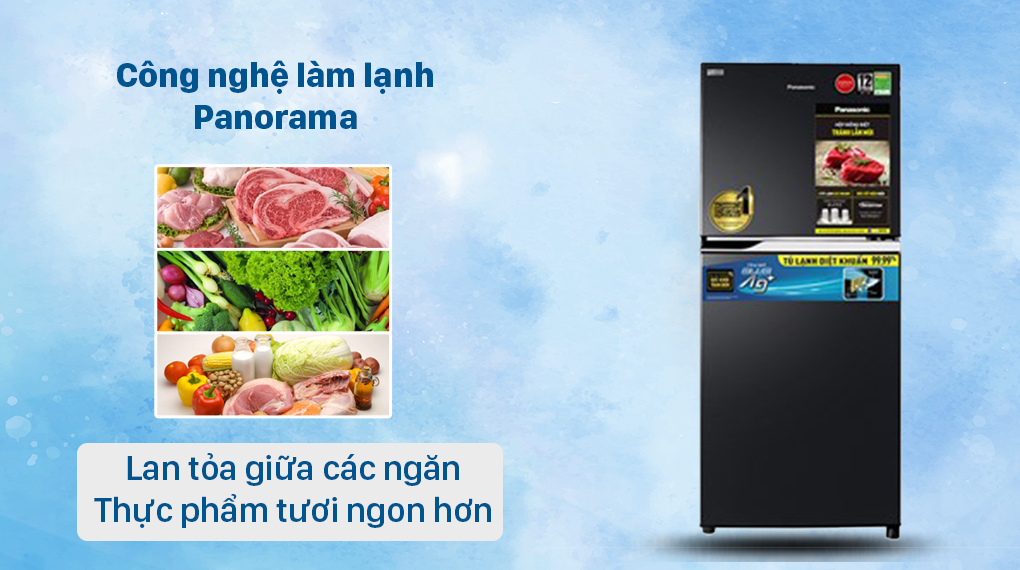 Tủ lạnh Panasonic Inverter 234 lít NR-TV261BPKV với công nghệ làm lạnh vòng cung Panorama