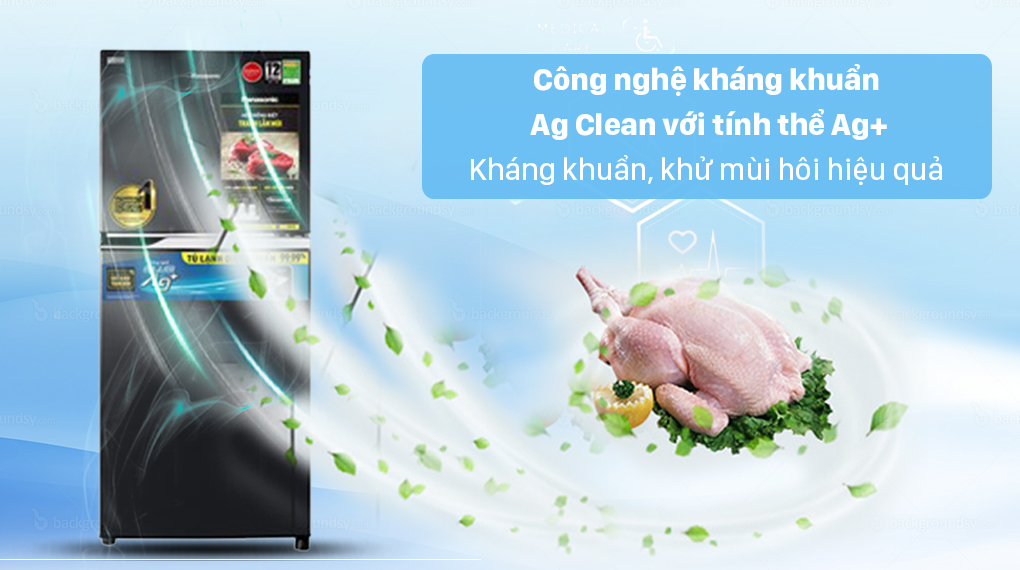 Công nghệ kháng khuẩn Ag Clean trên tủ lạnh Panasonic Inverter 234 lít NR-TV261BPKV