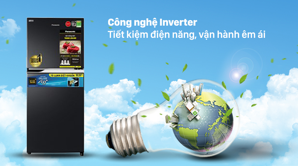 Tủ lạnh Panasonic Inverter 234 lít NR-TV261BPKV có công nghệ tiết kiệm điện năng Inverter