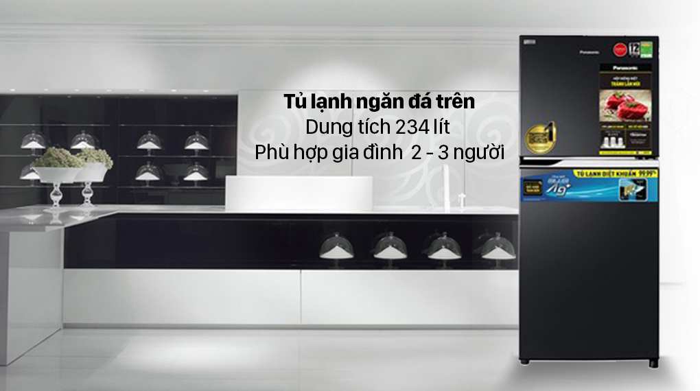 Tủ lạnh Panasonic Inverter 234 lít NR-TV261BPKV với thiết kế đơn giản, nhỏ gọn