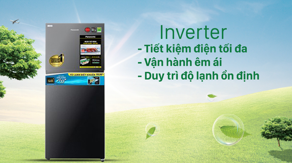 Tủ lạnh Panasonic Inverter 306 lít NR-TV341VGMV-Tiết kiệm điện vượt trội với công nghệ Inverter