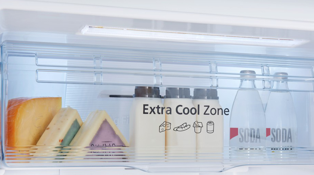Tủ lạnh Panasonic Inverter 306 lít NR-TV341VGMV-Làm lạnh đồ uống, thực phẩm nhanh trong ngăn Extra Cool Zone 2 độ C