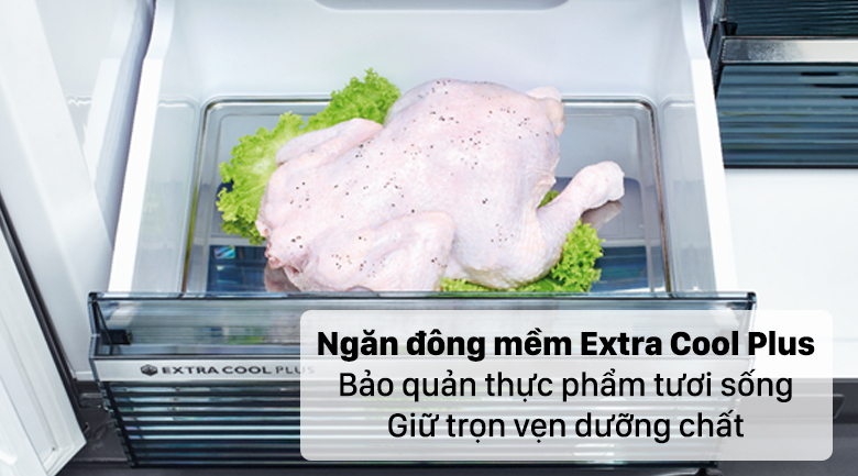 Tủ lạnh Sharp Inverter 572 lít SJ-FXP640VG-BK - Ngăn đông mềm tiện lợi