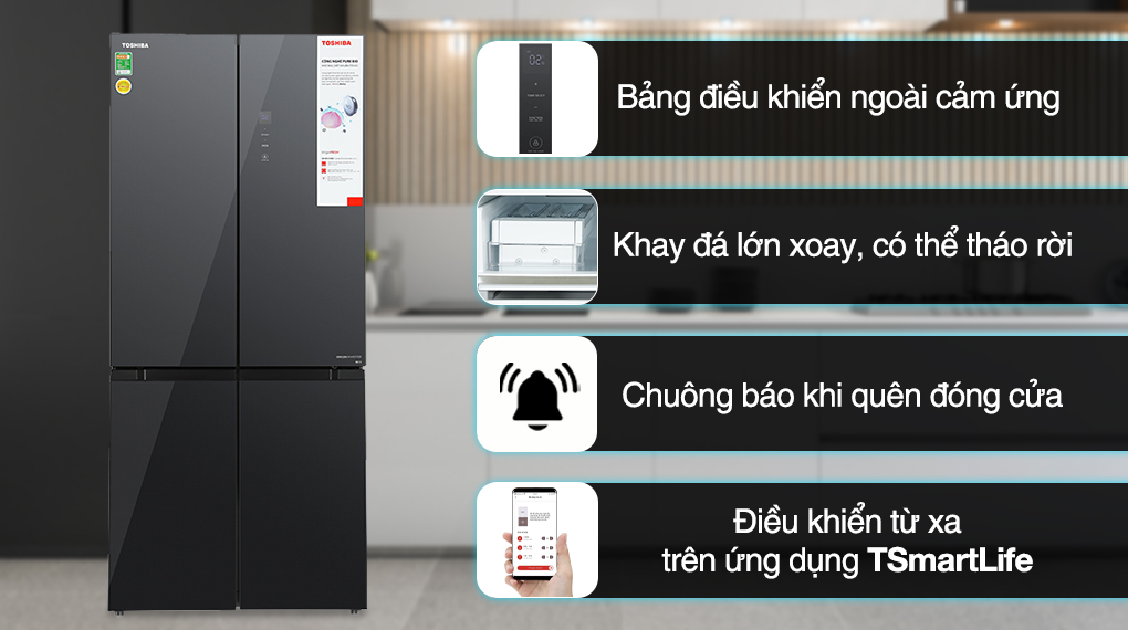 Tủ lạnh Toshiba Inverter 515 lít GR-RF670WI-PGV(A9)-BG - Tiện ích